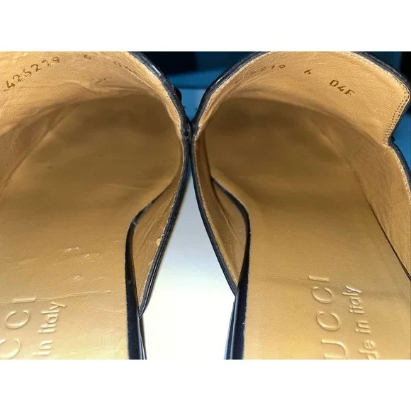 Gucci Black Princetown Mule Leather Horsebit Slipper, Men Size 7 - Picture 4 of 4